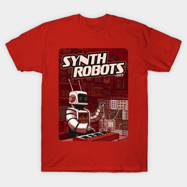 Synth Robot for Synthesizer lover and Electronic Musician T-Shirt by Mewzeek_T